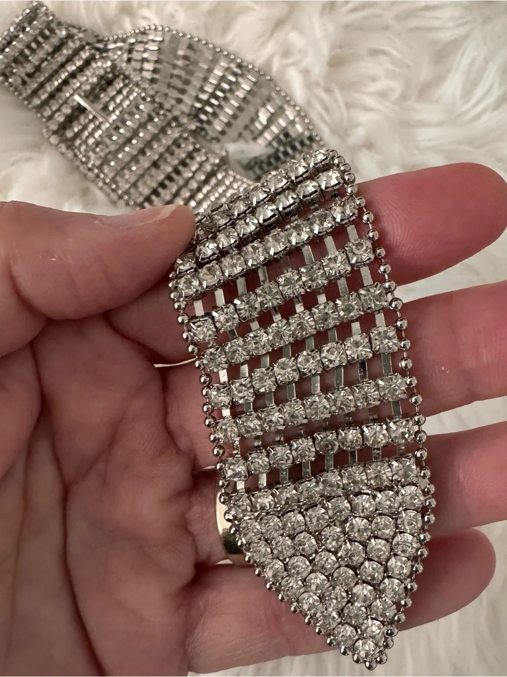 Barry.Wang Rhinestone Belt for Women. Bling Silver Diamond Belt.
